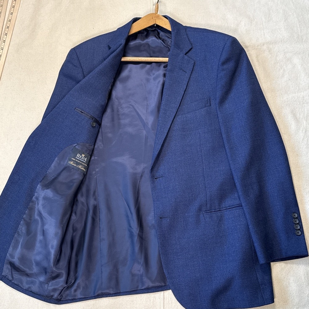Brooks Brothers 1818 Madison 42R Navy Wool Sport Coat Made in Italy Reda Biella